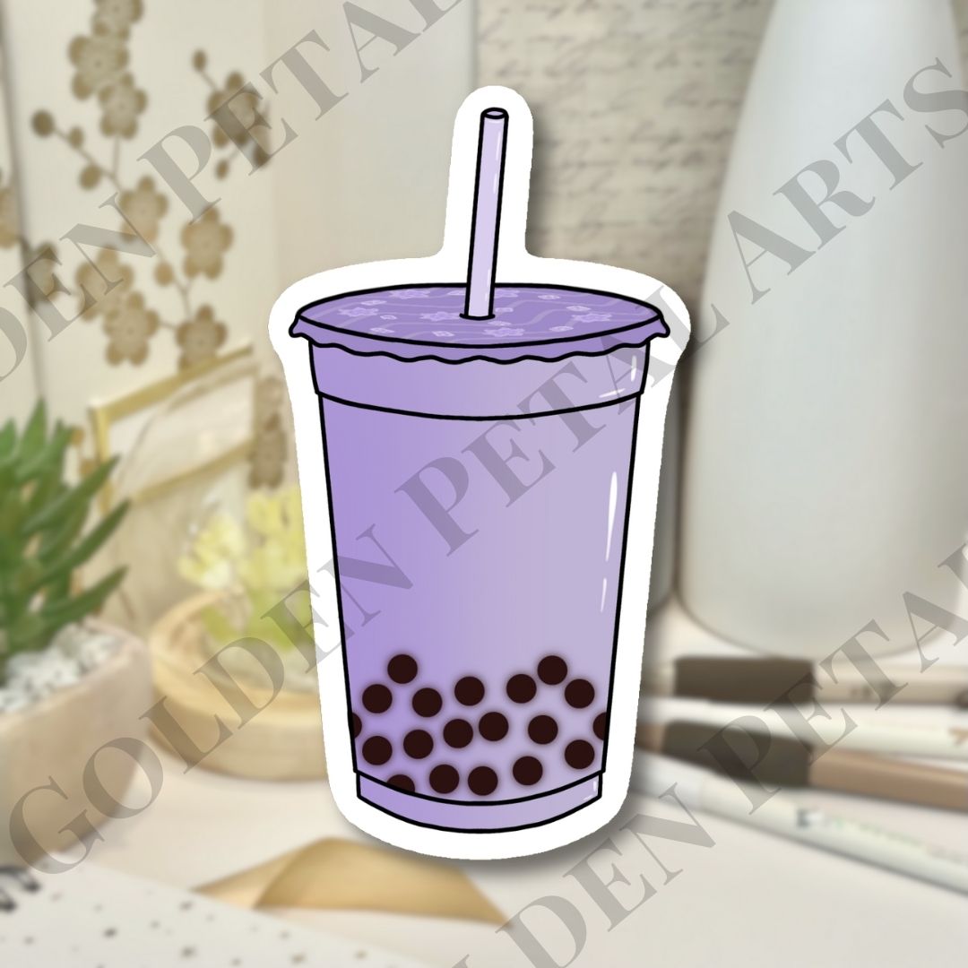 Taro Bubble Tea Sticker