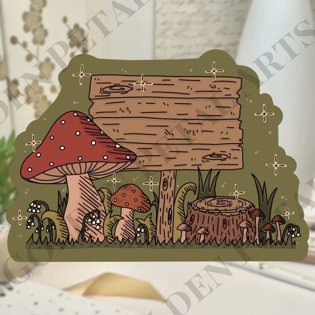 Mushroom Garden Sticker