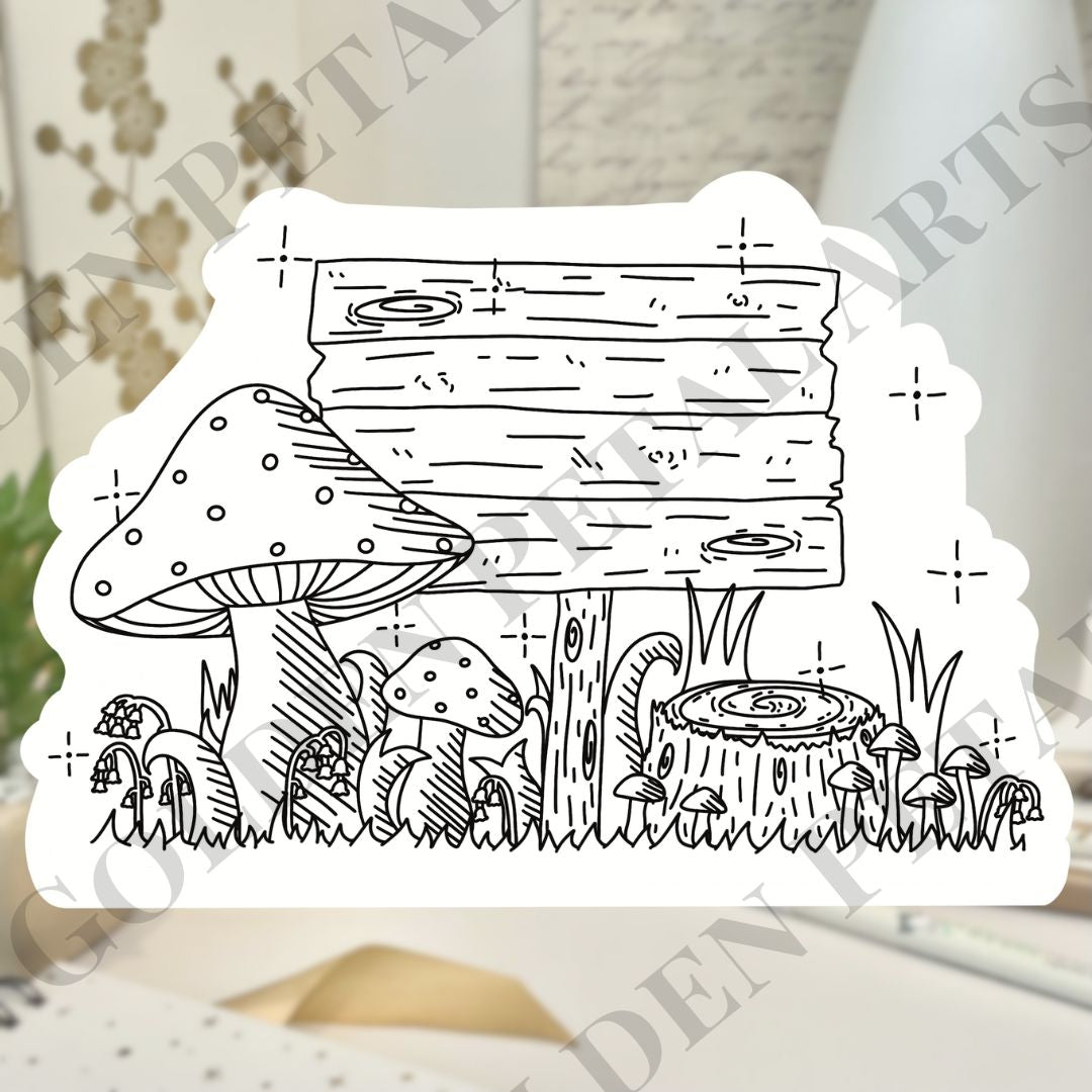 Mushroom Garden Sticker