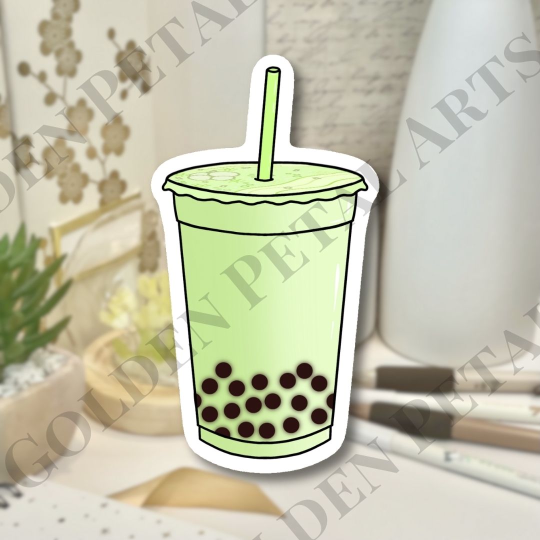 Honeydew Bubble Tea Sticker