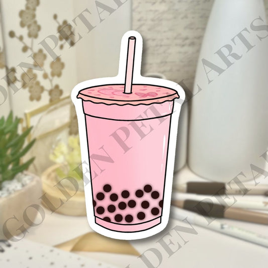 Strawberry Bubble Tea Sticker