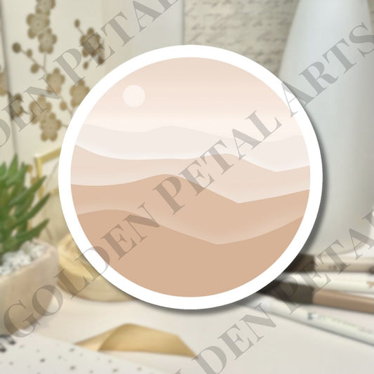 Sand Dunes Circular Sticker