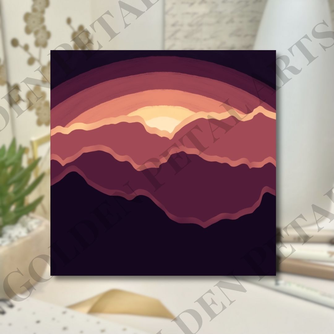 Dark Sunset Square Sticker