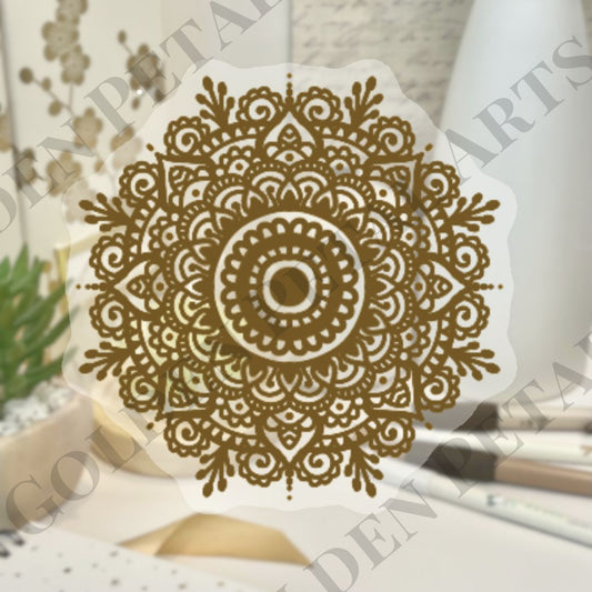 Henna Circle Design Clear Sticker