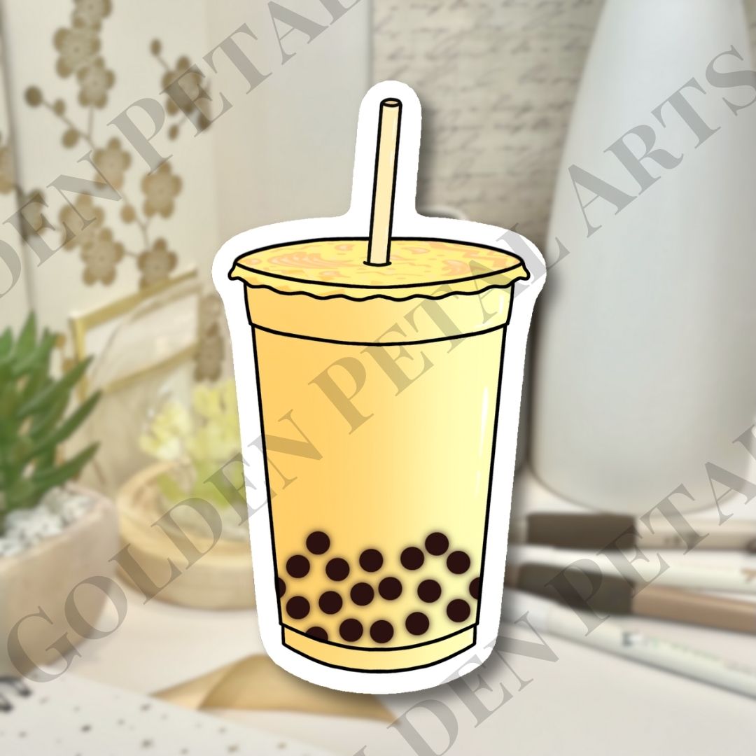 Banana Bubble Tea Sticker