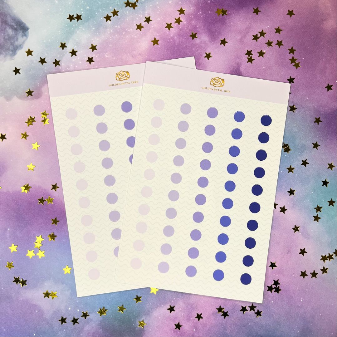 SMALL Gradient Circles Sticker Sheet (1 pc) ($2 DISCOUNTED AT CHECKOUT)