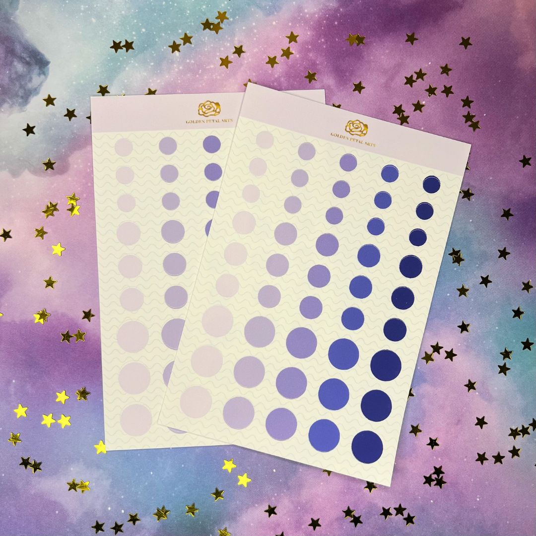 MIXED Gradient Circles Sticker Sheet (1 pc) ($2 DISCOUNTED AT CHECKOUT)