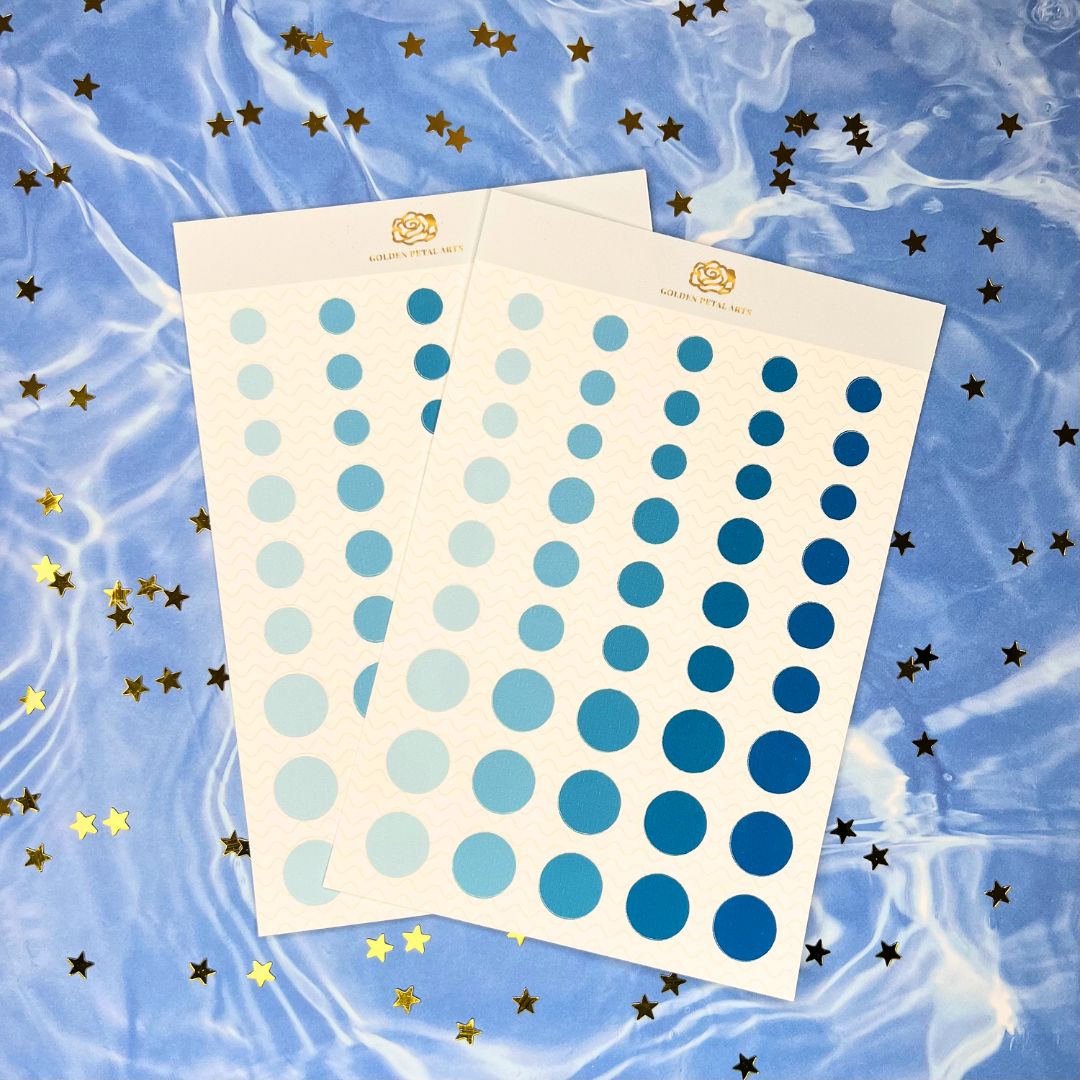 MIXED Gradient Circles Sticker Sheet (1 pc) ($2 DISCOUNTED AT CHECKOUT)