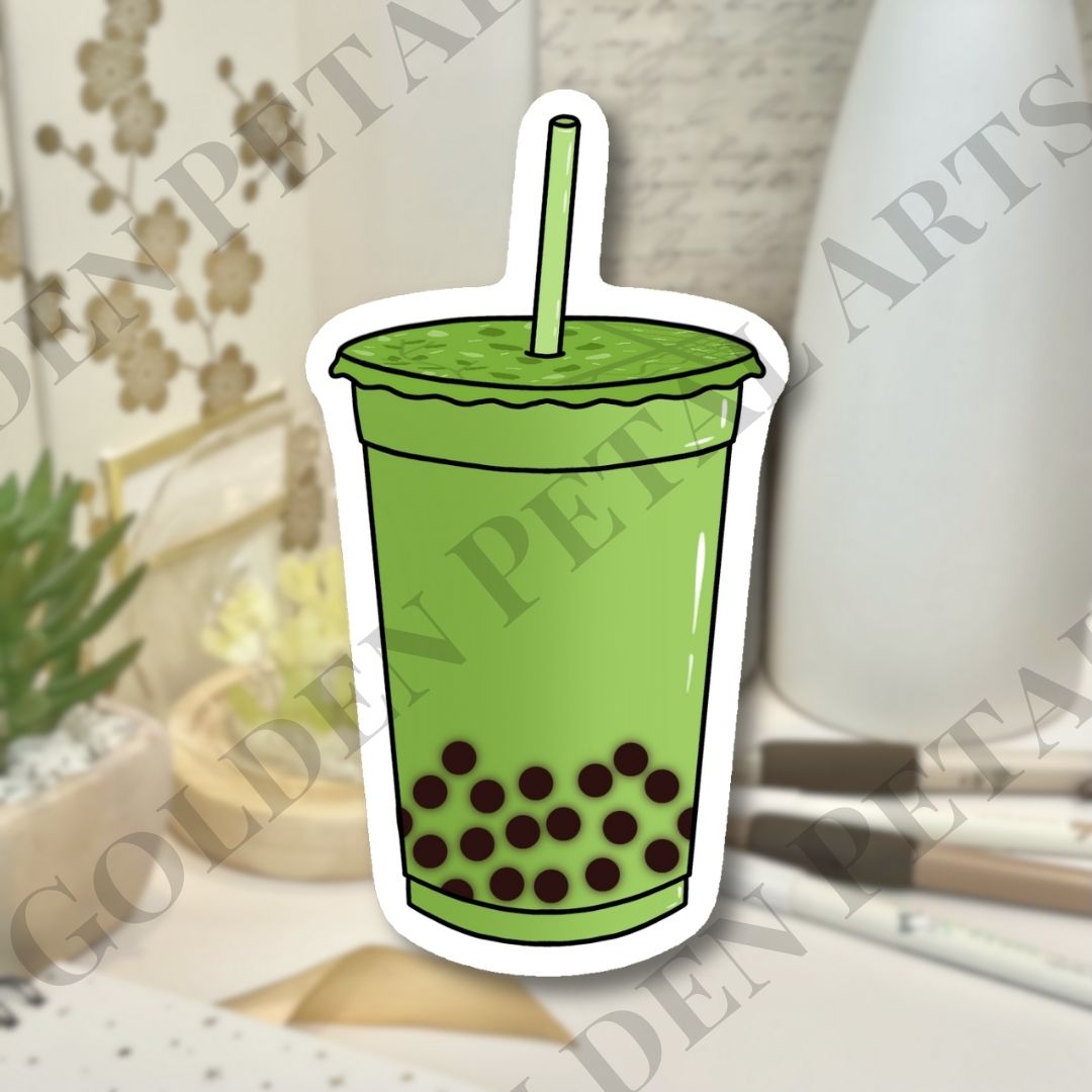 Matcha Bubble Tea Sticker