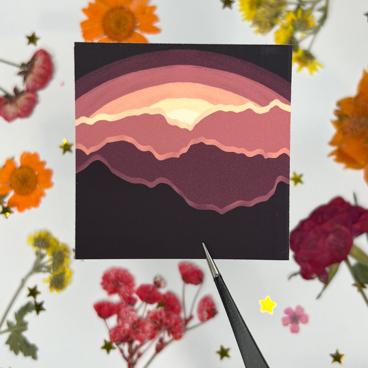 Dark Sunset Square Sticker