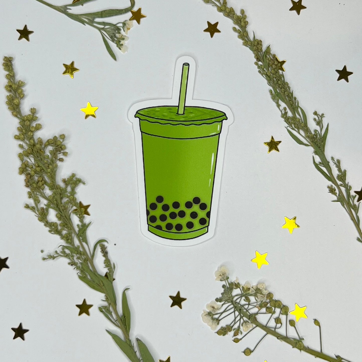 Matcha Bubble Tea Sticker