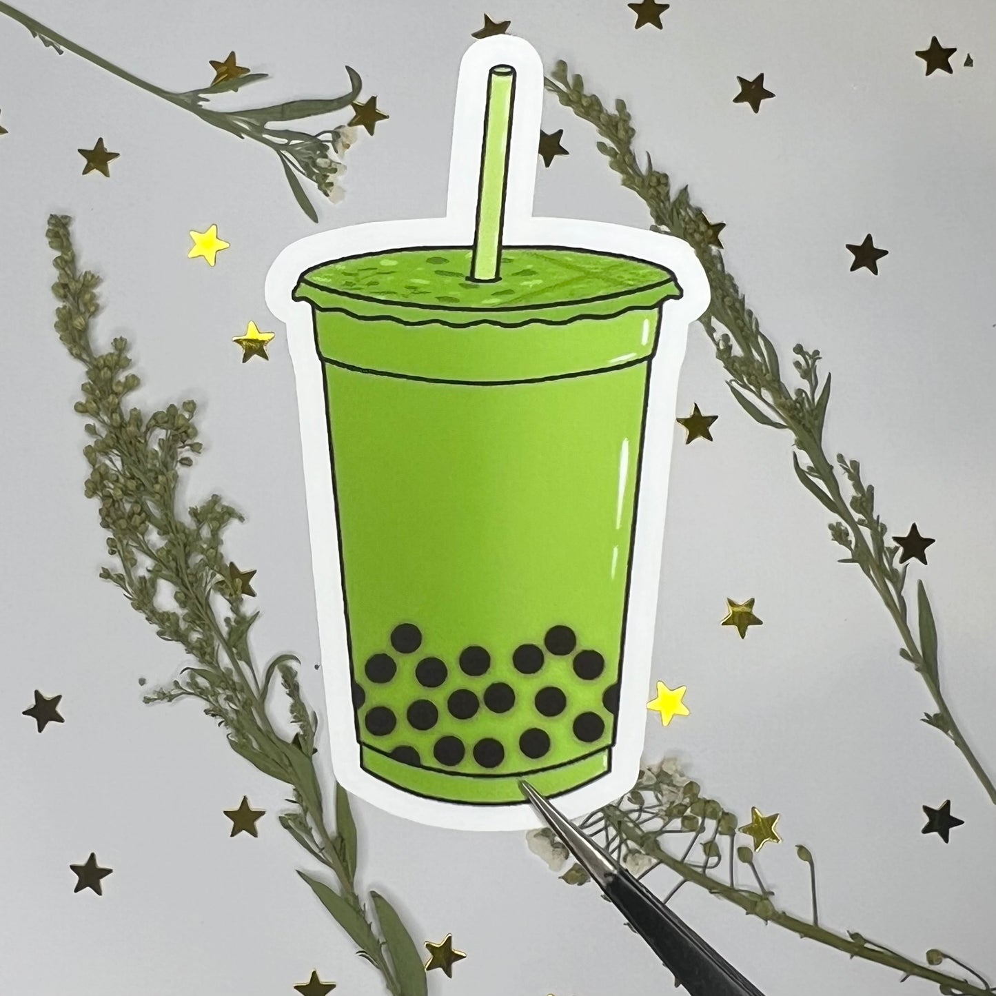 Matcha Bubble Tea Sticker