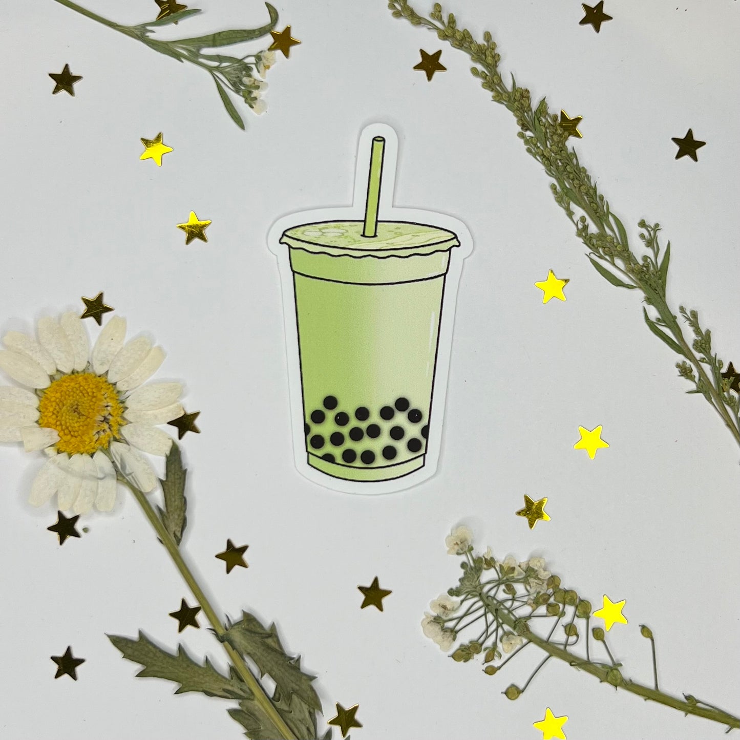 Honeydew Bubble Tea Sticker