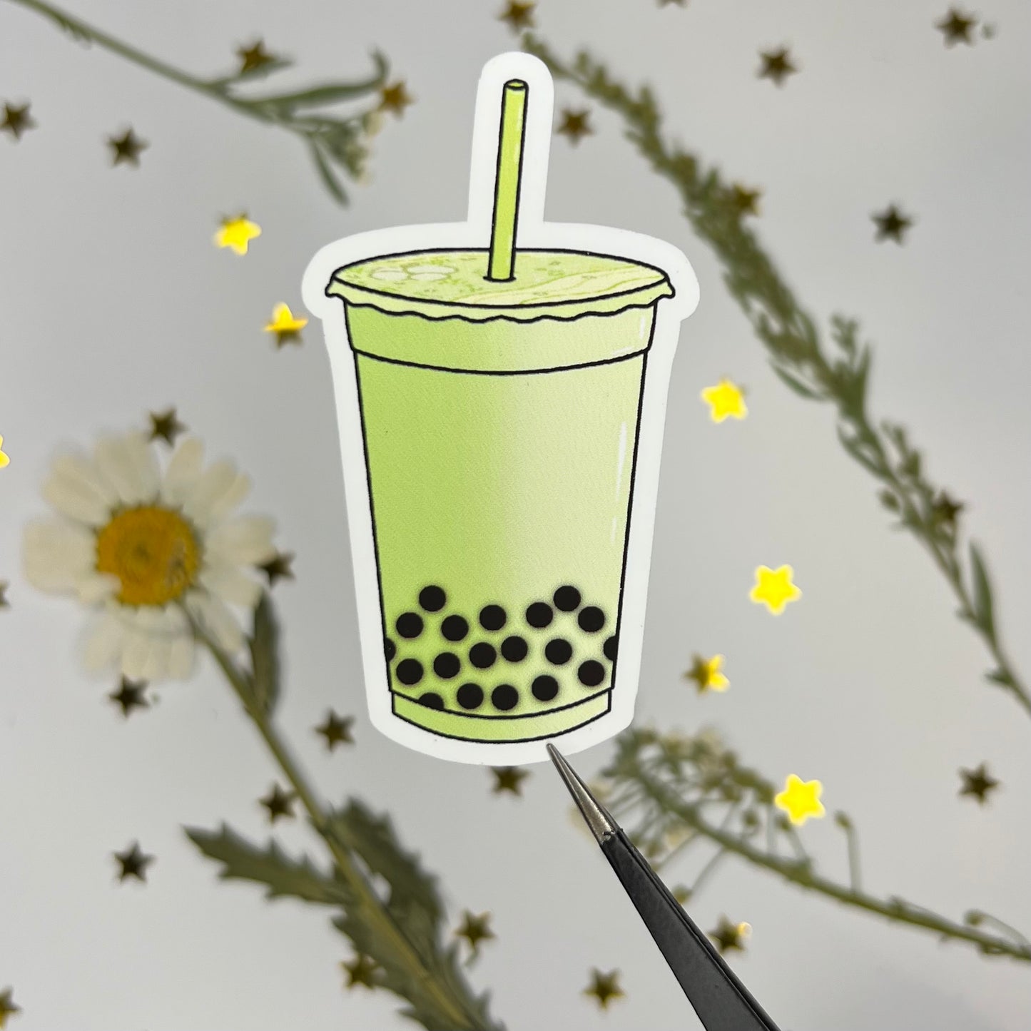 Honeydew Bubble Tea Sticker