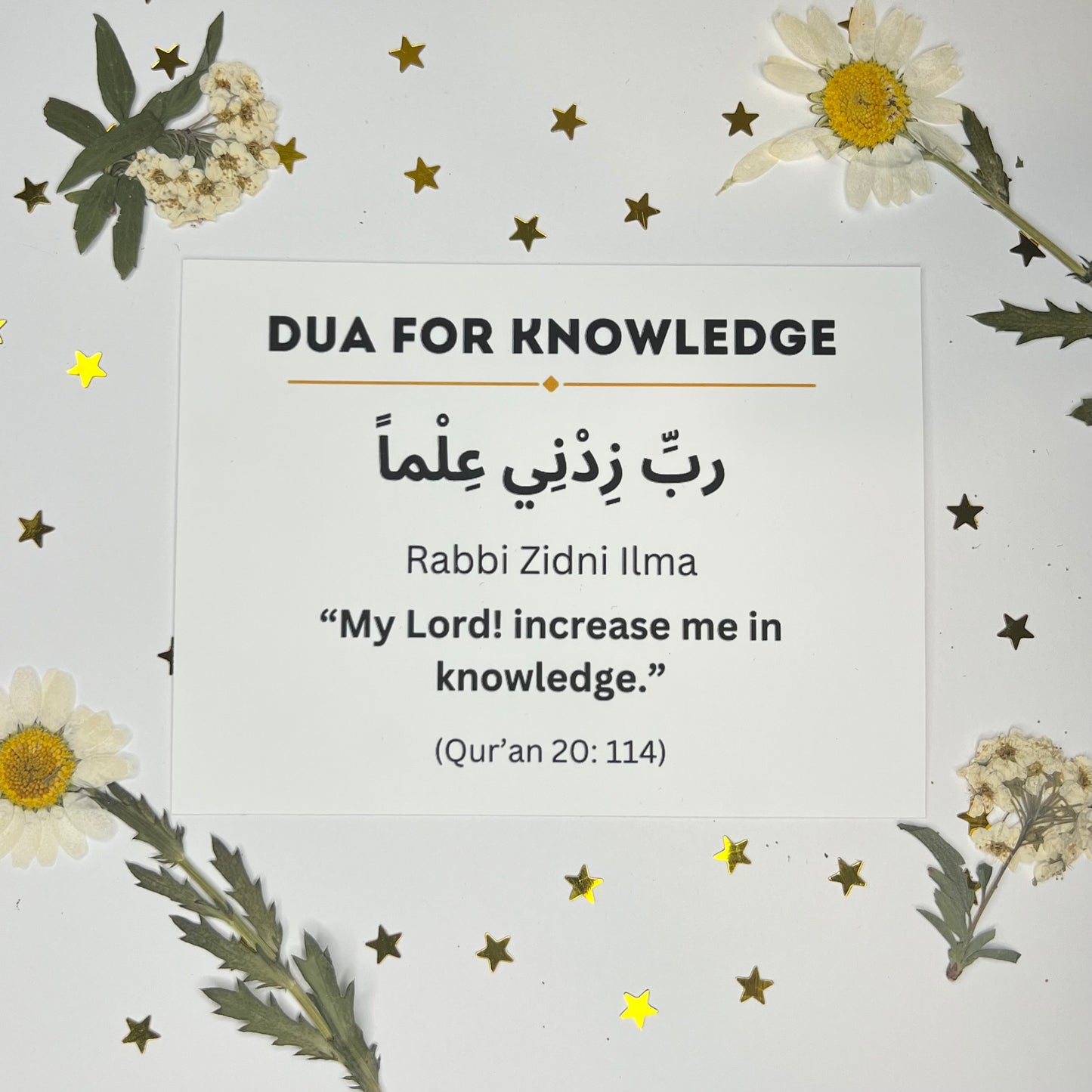 Dua for Increase in Knowledge Sticker (DISCOUNTED AT CHECKOUT)