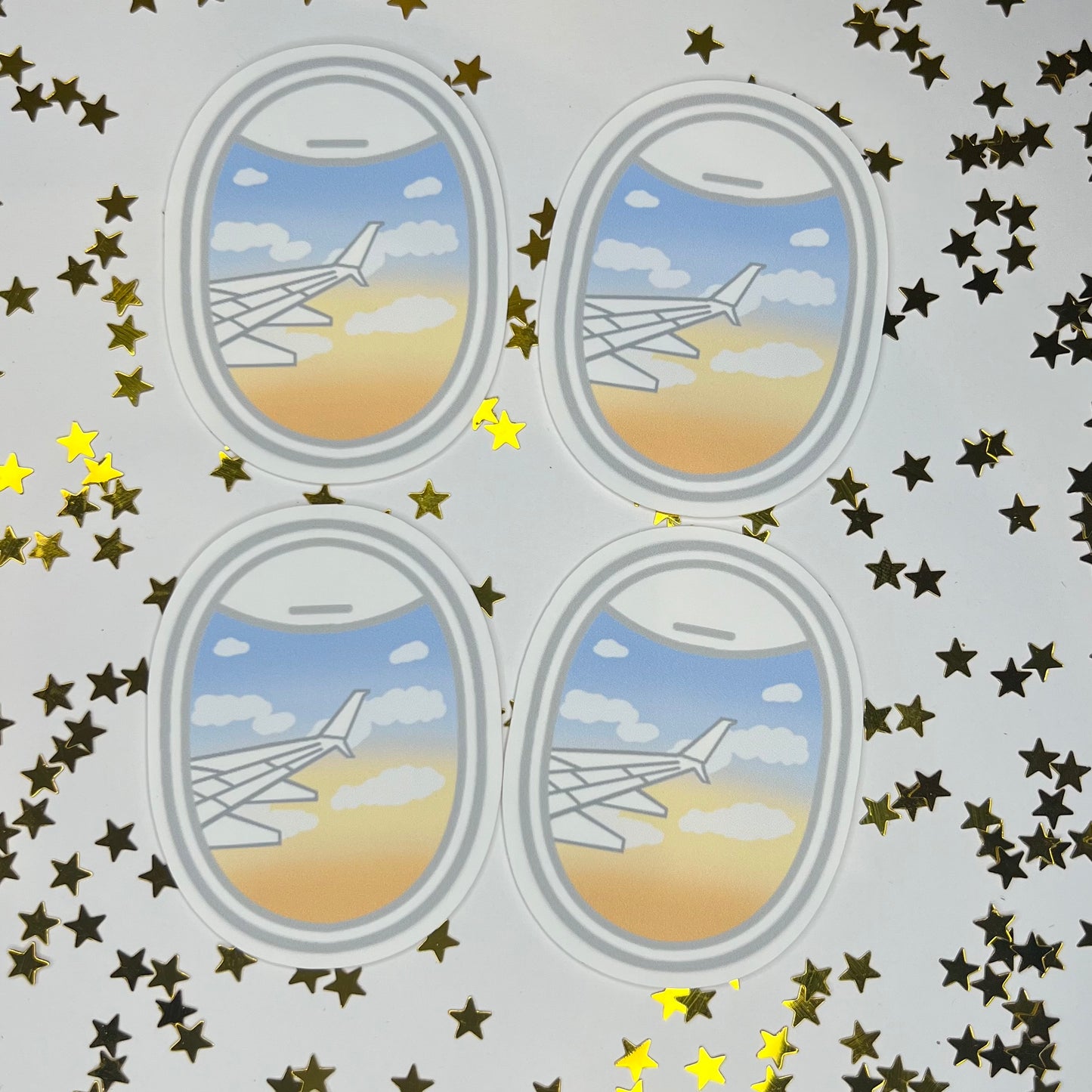 Sunrise Plane Window Sticker