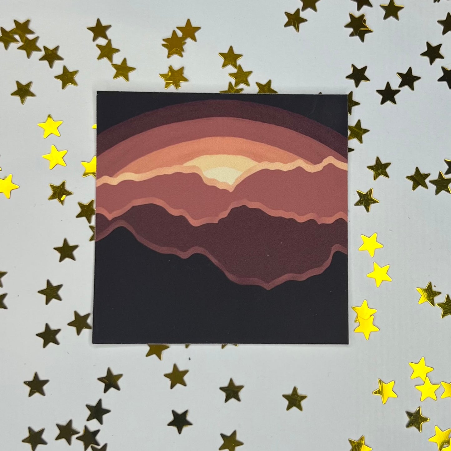 Dark Sunset Square Sticker