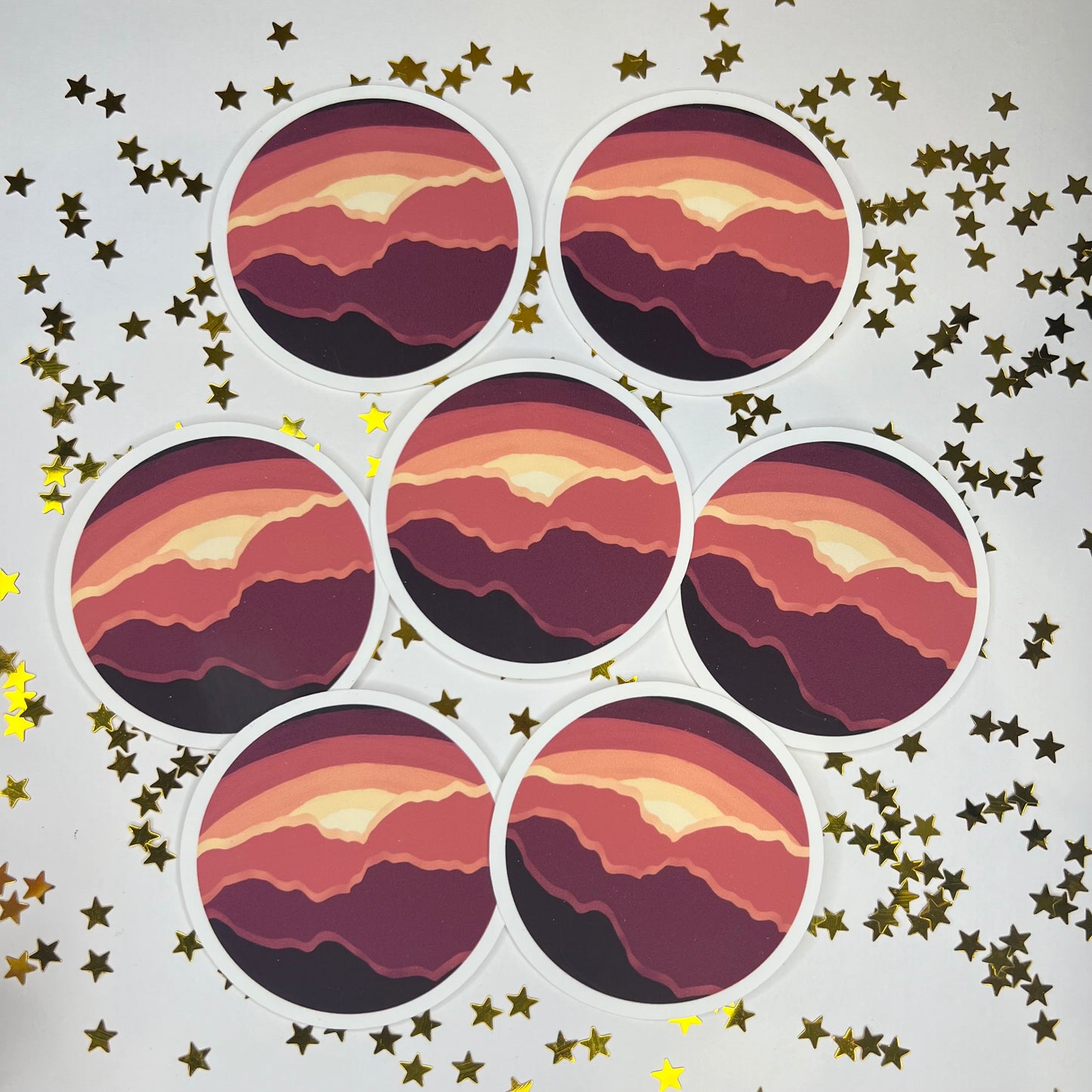 Dark Sunset Circular Sticker