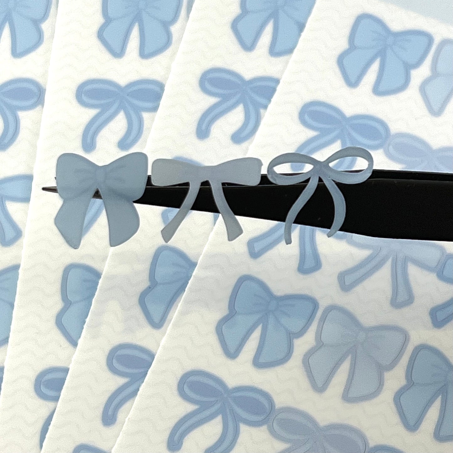 Blue Coquette Bows Sticker Sheet (1 pc)