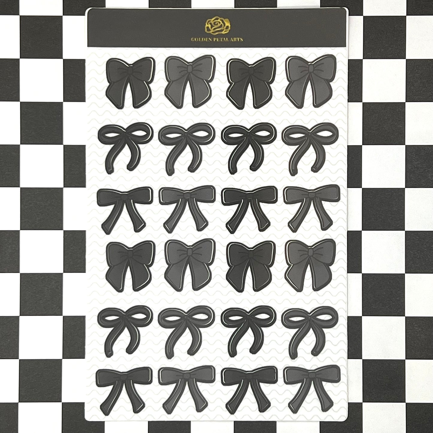 Dark Coquette Bows Sticker Sheet (1 pc)