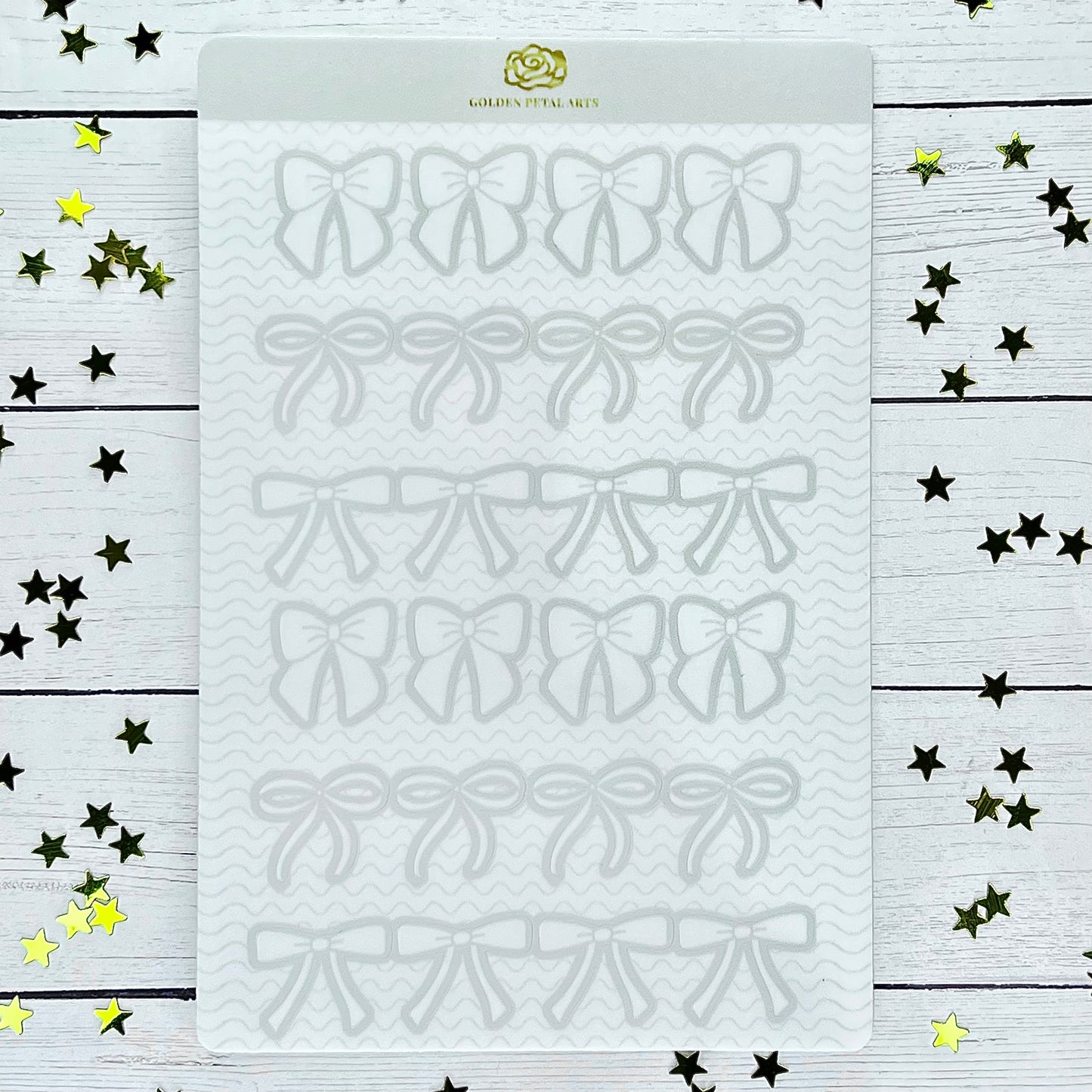 White Coquette Bows Sticker Sheet (1 pc)