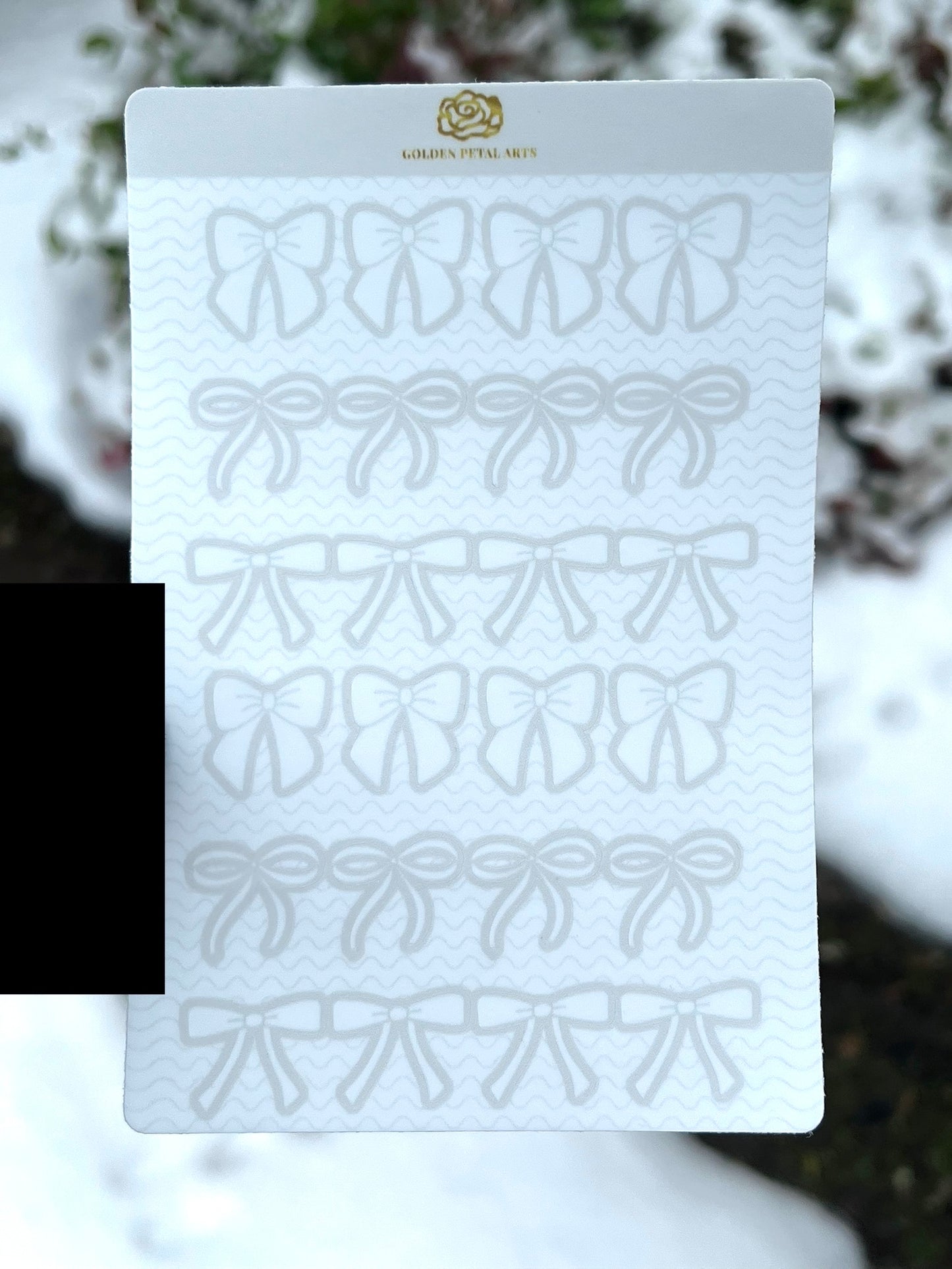 White Coquette Bows Sticker Sheet (1 pc)