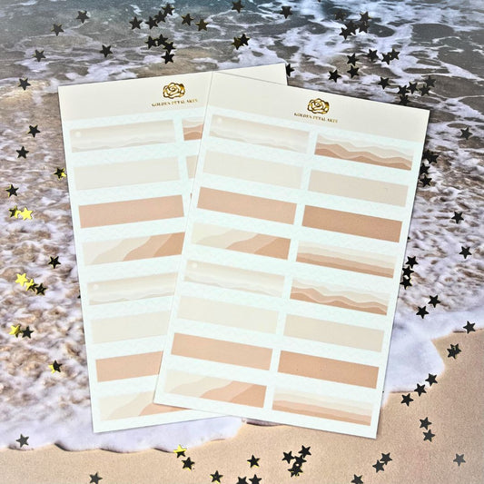 Sand Dunes Washi Tape Sticker Sheet (1 pc)