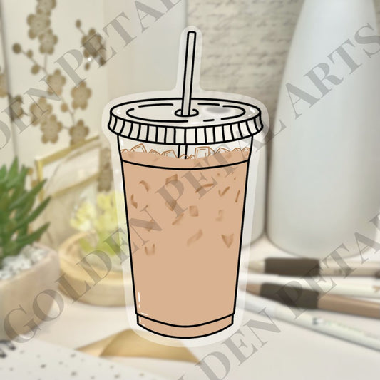 Clear Iced Coffee Sticker