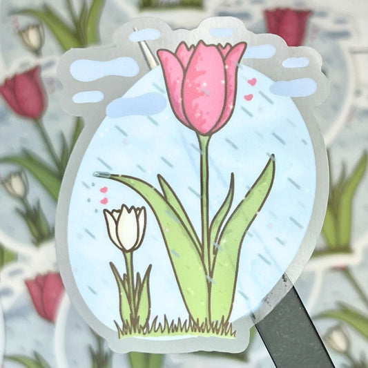 Tulip Besties Sticker - Clear