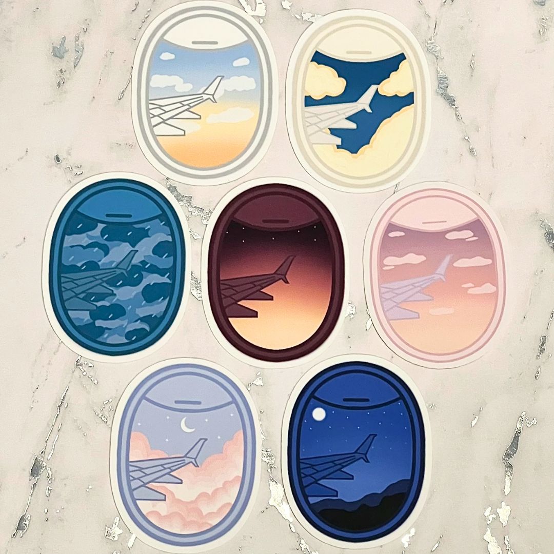 Plane Window Stickers Discounted BUNDLE